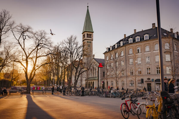 Kristkirken set fra Enghave Plads