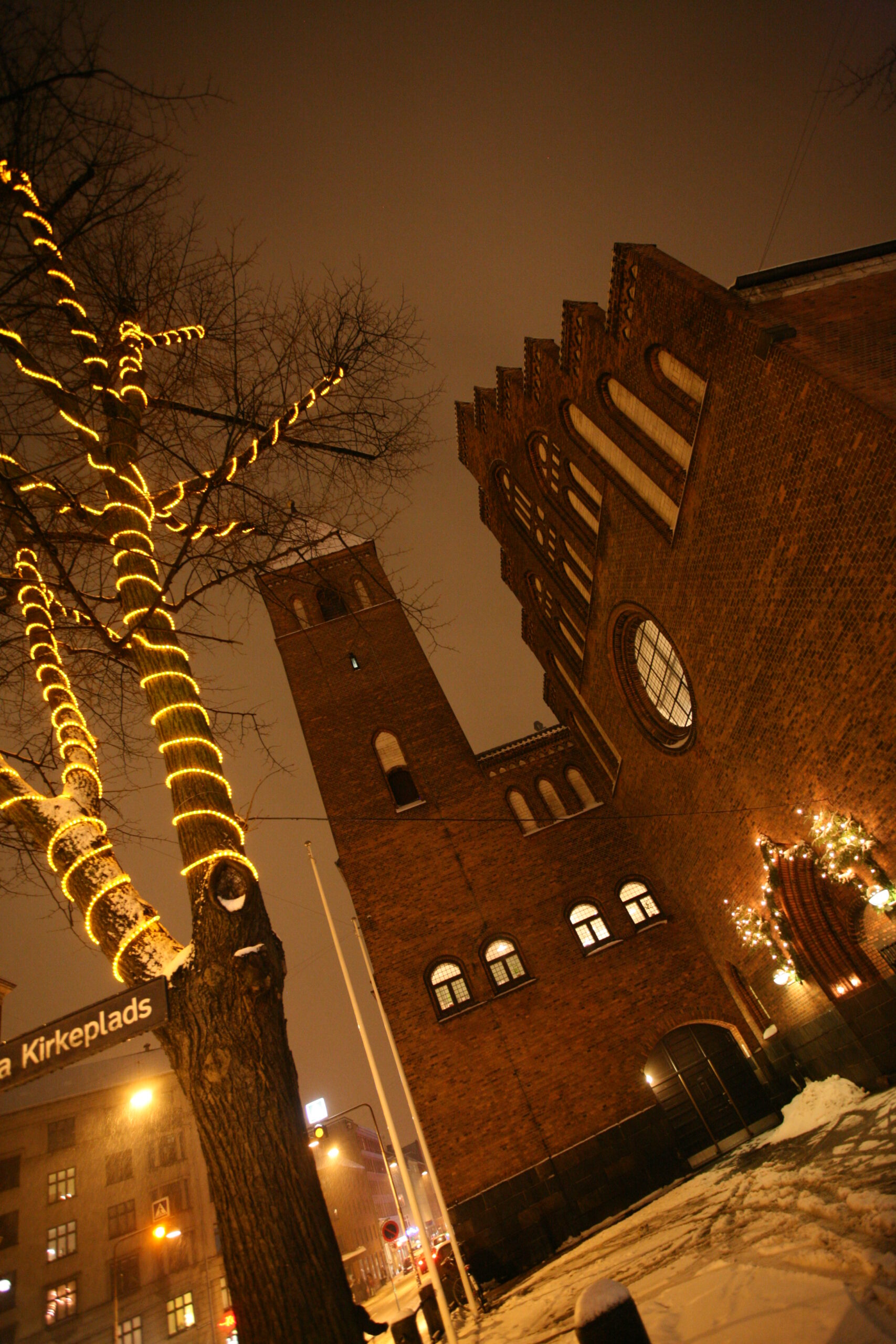 Julelys ved Mariakirken og Maria Kirkeplads